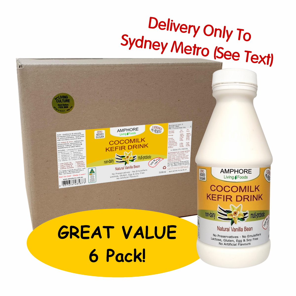 KEFIR DRINK Nondairy & MultiProbiotic (Singles OR Packs