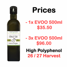 Load image into Gallery viewer, _OLIVE OIL (EV) High Polyphenol (Singles OR Packs)