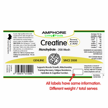 Load image into Gallery viewer, Creatine Monohydrate - Metabolism Booster - Growth &amp; Recovery (Singles or Packs)