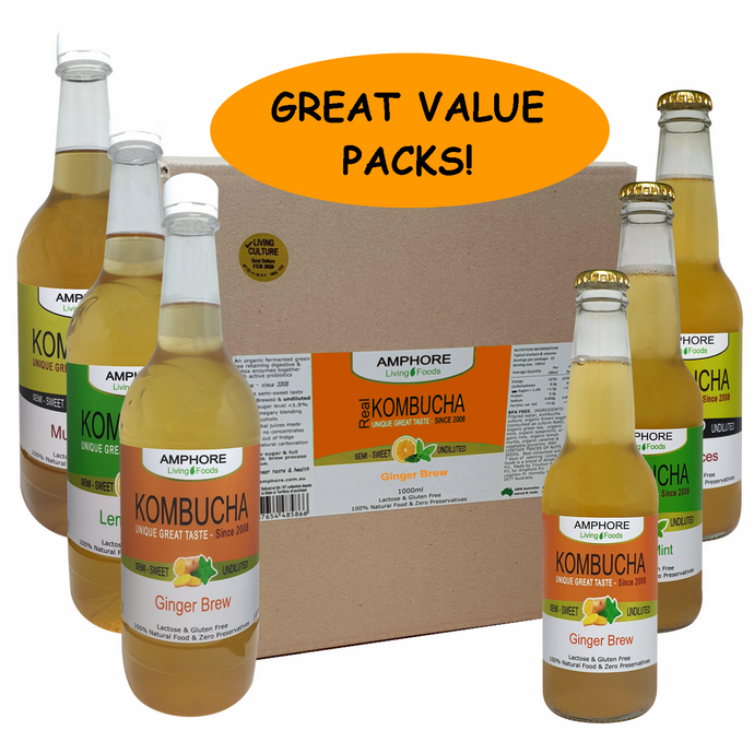 GENUINE KOMBUCHA - VALUE PACKS (Small OR Large)